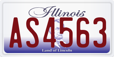 IL license plate AS4563