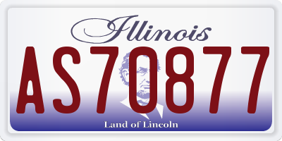 IL license plate AS70877