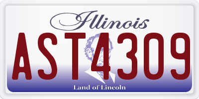 IL license plate AST4309