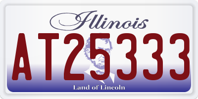 IL license plate AT25333