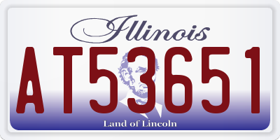 IL license plate AT53651