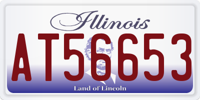 IL license plate AT56653