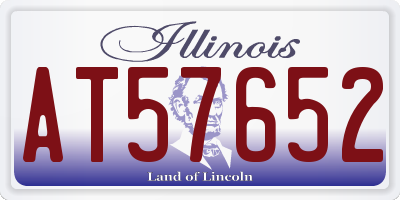 IL license plate AT57652