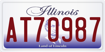 IL license plate AT70987