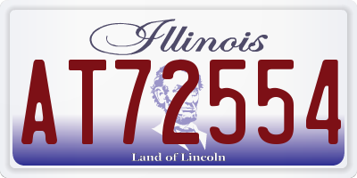 IL license plate AT72554