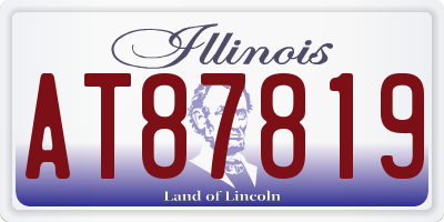 IL license plate AT87819