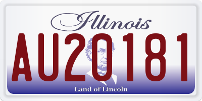 IL license plate AU20181