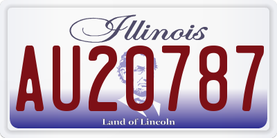 IL license plate AU20787