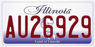IL license plate AU26929