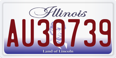 IL license plate AU30739