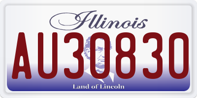 IL license plate AU30830