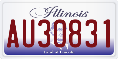 IL license plate AU30831