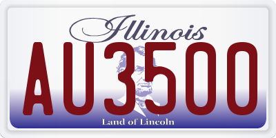 IL license plate AU3500