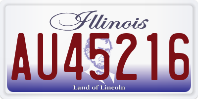 IL license plate AU45216