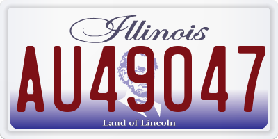 IL license plate AU49047