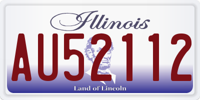 IL license plate AU52112