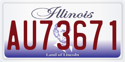 IL license plate AU73671