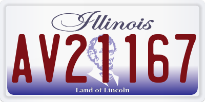 IL license plate AV21167