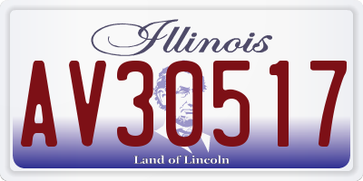 IL license plate AV30517