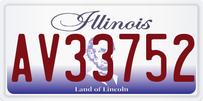 IL license plate AV33752