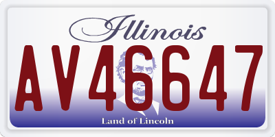 IL license plate AV46647