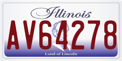 IL license plate AV64278