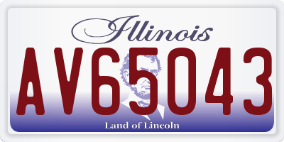 IL license plate AV65043