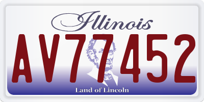 IL license plate AV77452