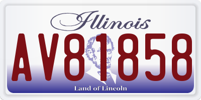 IL license plate AV81858