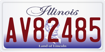 IL license plate AV82485