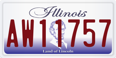 IL license plate AW11757