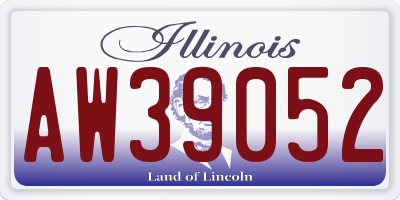 IL license plate AW39052