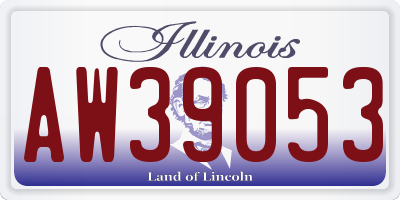 IL license plate AW39053