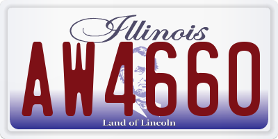 IL license plate AW4660