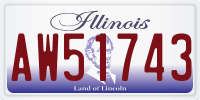 IL license plate AW51743