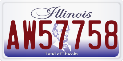 IL license plate AW57758