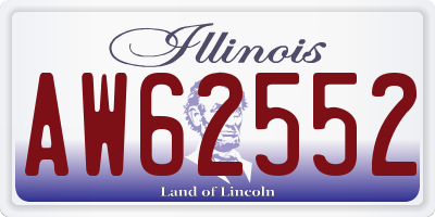 IL license plate AW62552