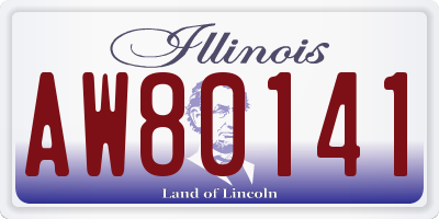 IL license plate AW80141