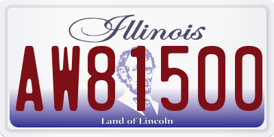 IL license plate AW81500