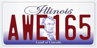 IL license plate AWE165