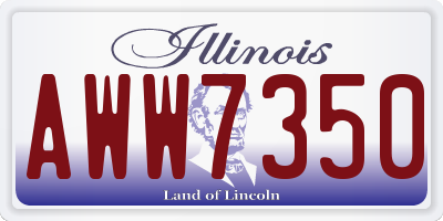 IL license plate AWW7350