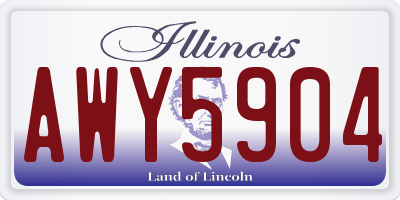 IL license plate AWY5904