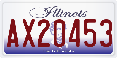 IL license plate AX20453