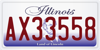 IL license plate AX33558