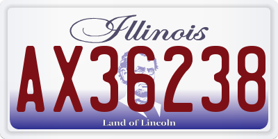 IL license plate AX36238