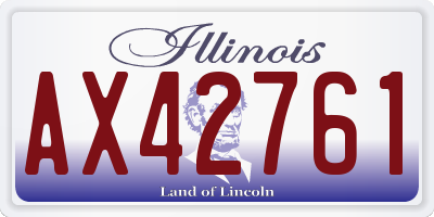 IL license plate AX42761