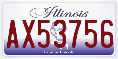 IL license plate AX53756