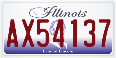 IL license plate AX54137