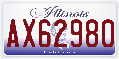 IL license plate AX62980