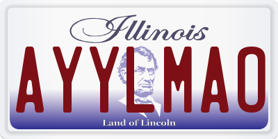 IL license plate AYYLMAO